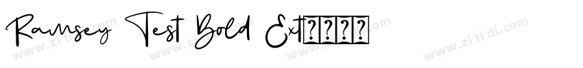 Ramsey Test Bold Ext字体转换